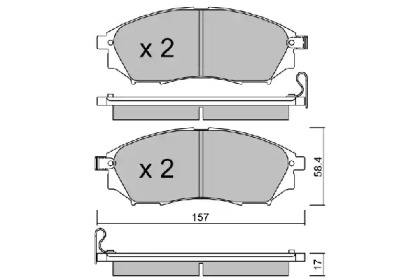 Комплект тормозных колодок AISIN BPRE-1011